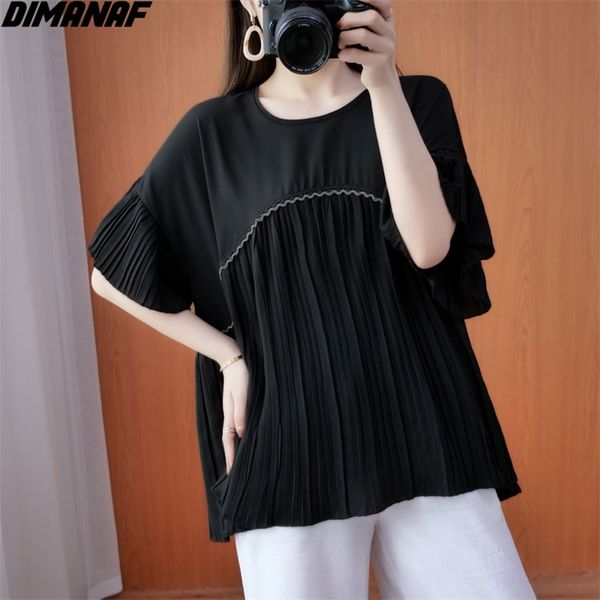 plus size women t-shirt chiffon draped o-neck patchwork bat lace shirt loose summer basic solid black tees 210531, White
plus size women t-shirt chiffon draped o-neck patchwork bat lace shirt loose summer basic solid black tees 210531, White