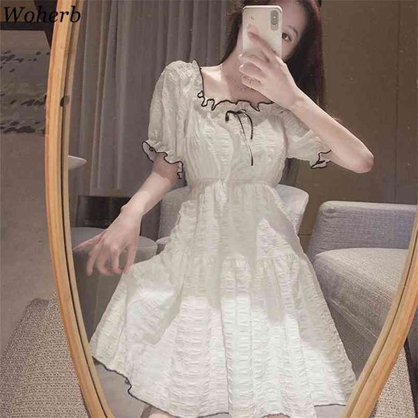 wohern sweet woman dress summer fashion vestidos female chic chiffon ruffles robe square collar puff sleeve pleated dresses 210519, Black;gray
wohern sweet woman dress summer fashion vestidos female chic chiffon ruffles robe square collar puff sleeve pleated dresses 210519, Black;gray