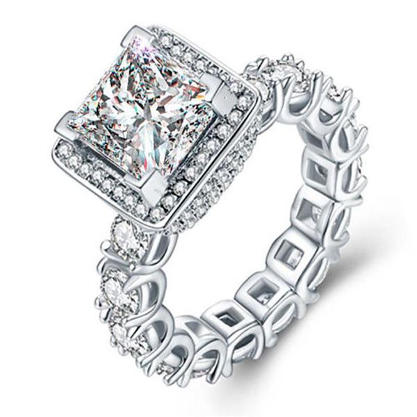 cluster rings ring inlaid 5a zircon 925 sterling silver engagement wedding female gift, Golden;silver
cluster rings ring inlaid 5a zircon 925 sterling silver engagement wedding female gift, Golden;silver