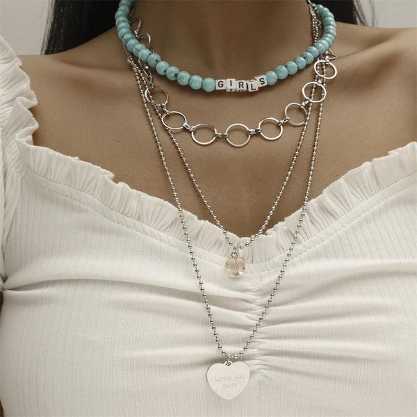pendant necklaces fashion multilevel choker letters bead chain necklace for women boho vintage silver color heart-shaped butterfly jewelry
pendant necklaces fashion multilevel choker letters bead chain necklace for women boho vintage silver color heart-shaped butterfly jewelry