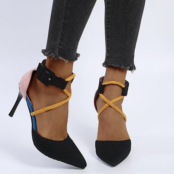 sandals pointed toe high heels shoes fashion women's breathable buckle strap casual women shoes#, Black
sandals pointed toe high heels shoes fashion women's breathable buckle strap casual women shoes#, Black
