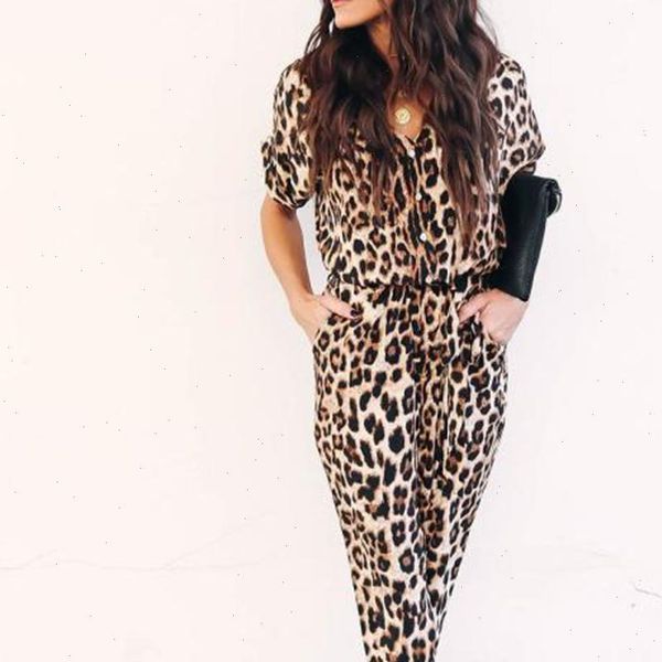 fashion overalls office pocket women romper v neck casual leopard print trousers, Black;white
fashion overalls office pocket women romper v neck casual leopard print trousers, Black;white