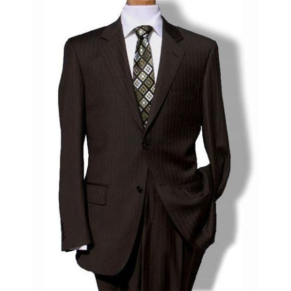 men's suits & blazers custom made to measure dark brown pinstripe men suit,bespoke groom tuxedo, White;black
men's suits & blazers custom made to measure dark brown pinstripe men suit,bespoke groom tuxedo, White;black