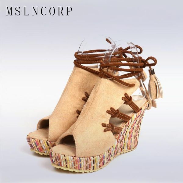 size 34-43 bohemian women sandals ankle strap straw platform wedges for female shoes fashion lace up, Black
size 34-43 bohemian women sandals ankle strap straw platform wedges for female shoes fashion lace up, Black