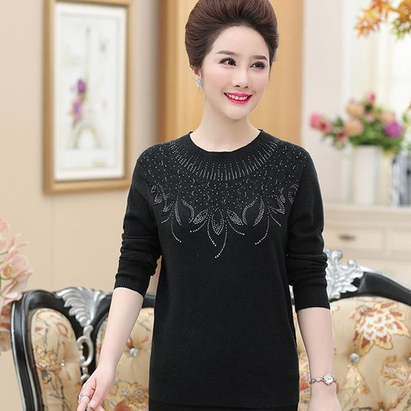 women's sweaters early autumn clothes wear middle aged shirt, mother's clothes, wool 40 year old 50 long sleeved knitted jersey., White;black
women's sweaters early autumn clothes wear middle aged shirt, mother's clothes, wool 40 year old 50 long sleeved knitted jersey., White;black