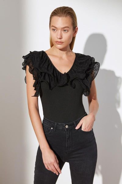 women's t-shirt trendyol snaps ruched knitwear body twoss21bd0104, White
women's t-shirt trendyol snaps ruched knitwear body twoss21bd0104, White