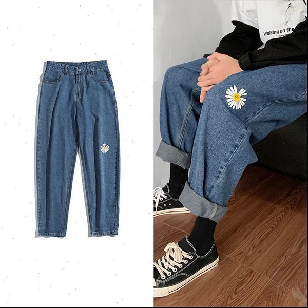 spring womens jeans printed hip hop straight casual pants harem vintage denim daisy embroidered boyfriend, Blue
spring womens jeans printed hip hop straight casual pants harem vintage denim daisy embroidered boyfriend, Blue