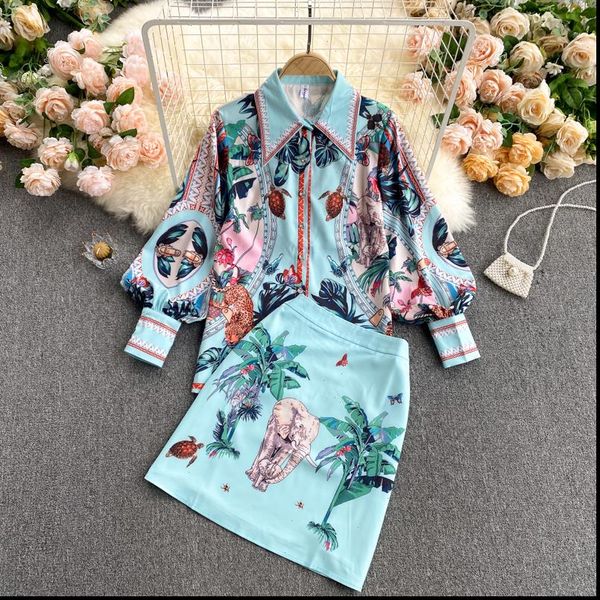 spring lapel bubble sleeve shirt womens dresses high waist slim skirt with elastic vintage print two piece set mz132, White
spring lapel bubble sleeve shirt womens dresses high waist slim skirt with elastic vintage print two piece set mz132, White