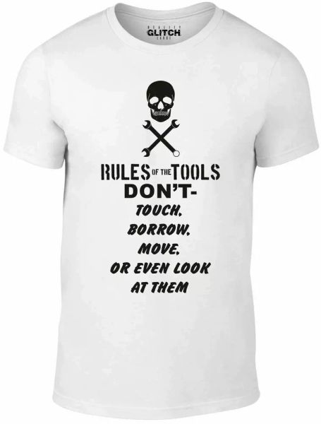 rules of the tools t-shirt - funny t shirt work wear trade joke tool gift retro, White;black
rules of the tools t-shirt - funny t shirt work wear trade joke tool gift retro, White;black