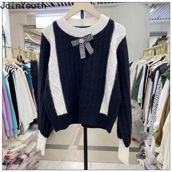women's sweaters joinyouth korean fashion cute pullover sweater women autumn contrast color o neck knit streetwear temperament loose j, White;black
women's sweaters joinyouth korean fashion cute pullover sweater women autumn contrast color o neck knit streetwear temperament loose j, White;black