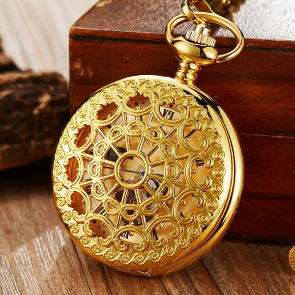 pocket watches luxury golden mechanical watch men women hollow exquisite carved roman numberal design steampunk fob chain clock gifts, Slivery;golden
pocket watches luxury golden mechanical watch men women hollow exquisite carved roman numberal design steampunk fob chain clock gifts, Slivery;golden