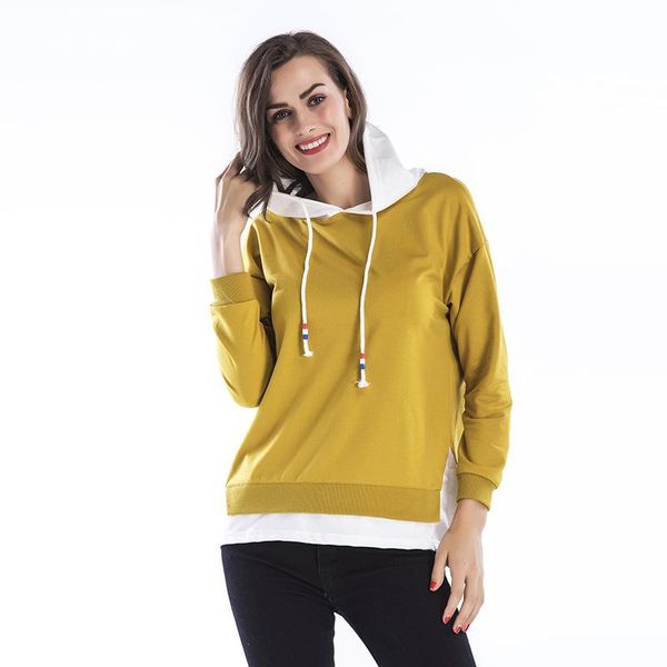 women's hoodies & sweatshirts 2021 fake two clothesline drawn cap spring and autumn large size women casual loose style clothing, Black
women's hoodies & sweatshirts 2021 fake two clothesline drawn cap spring and autumn large size women casual loose style clothing, Black