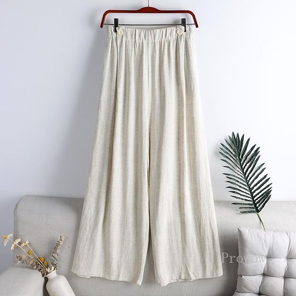 women's pants & capris 2021 wide-leg waist full-lenth loose white black casual long linen women trousers, Black;white
women's pants & capris 2021 wide-leg waist full-lenth loose white black casual long linen women trousers, Black;white