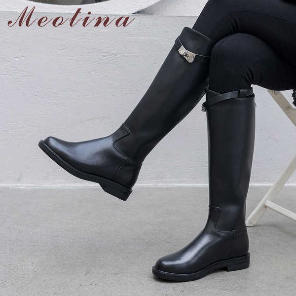meotina autumn riding boots women natural genuine leather flat knee high boots zipper round toe tall shoes ladies winter size 42 210608, Black
meotina autumn riding boots women natural genuine leather flat knee high boots zipper round toe tall shoes ladies winter size 42 210608, Black