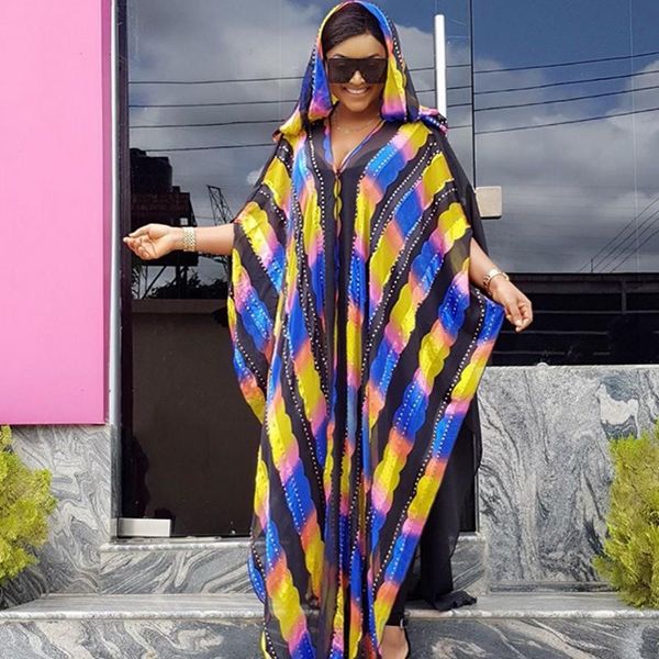 ethnic clothing loose african dresses for women colorful stripe hooded with bottoming dress fashion beading elegant bazin riche, Red
ethnic clothing loose african dresses for women colorful stripe hooded with bottoming dress fashion beading elegant bazin riche, Red