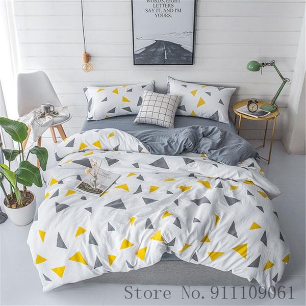 bedding sets home textile set gray triangle pattern duvet cover pillowcase bed sheet children and king twin size bedclothes
bedding sets home textile set gray triangle pattern duvet cover pillowcase bed sheet children and king twin size bedclothes