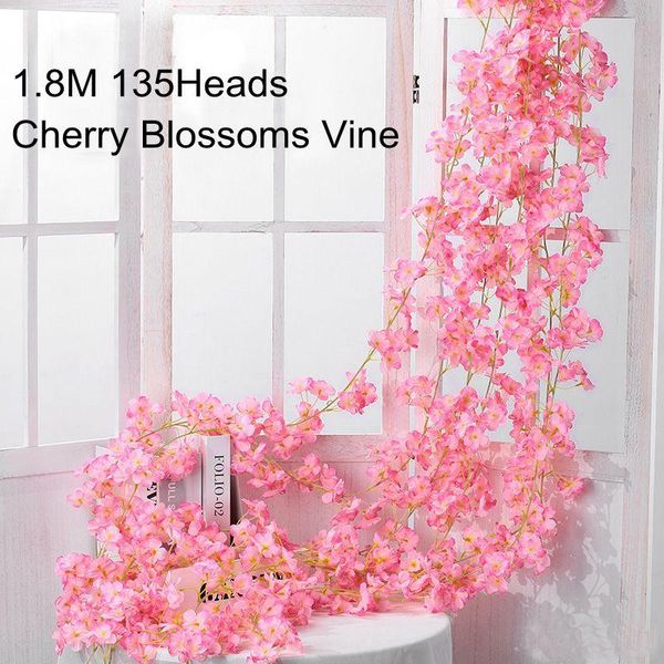 decorative flowers & wreaths 1.8m 135heads artificial cherry blossoms vine birthday party home fance decor rattan diy wedding arches garland
decorative flowers & wreaths 1.8m 135heads artificial cherry blossoms vine birthday party home fance decor rattan diy wedding arches garland