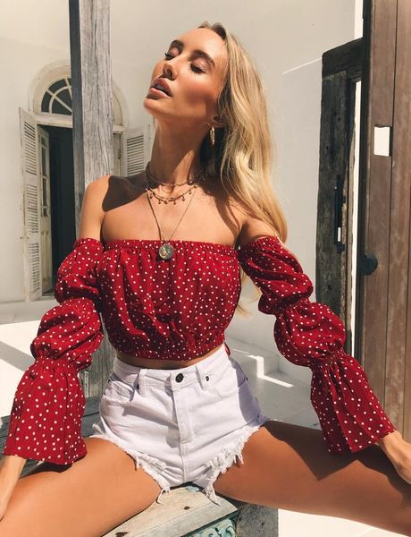 women's blouses & shirts 2021 summer sweet girl strapless printed short-sleeved long-sleeved halter female, White
women's blouses & shirts 2021 summer sweet girl strapless printed short-sleeved long-sleeved halter female, White