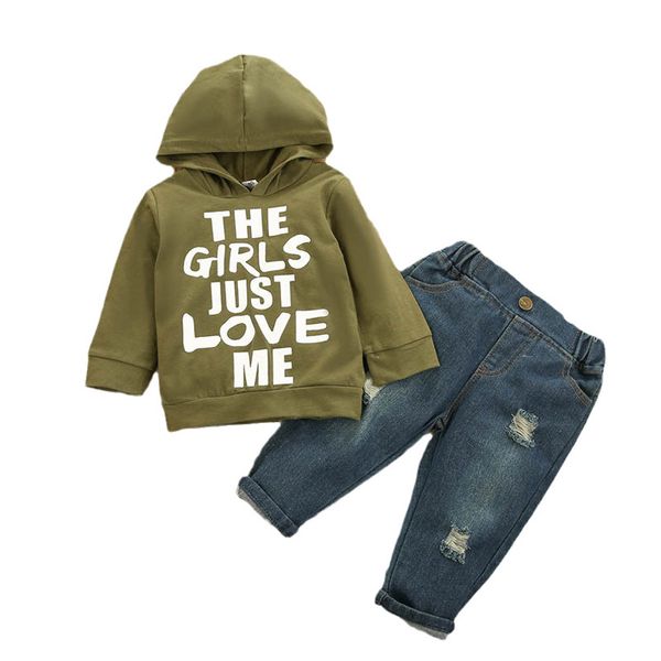 baby clothing sets boys suits kids clothes autumn winter cotton letter printed hoodie hole jeans trousers infant wear casual 2pcs b8256, White
baby clothing sets boys suits kids clothes autumn winter cotton letter printed hoodie hole jeans trousers infant wear casual 2pcs b8256, White