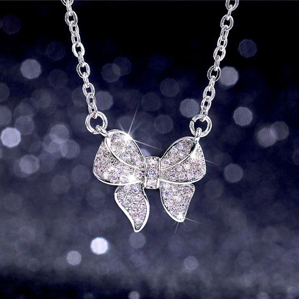 pendant necklaces trendy delicate silver plated bowknot for women shine cz stone full paved fashion jewelry birthday party gift
pendant necklaces trendy delicate silver plated bowknot for women shine cz stone full paved fashion jewelry birthday party gift