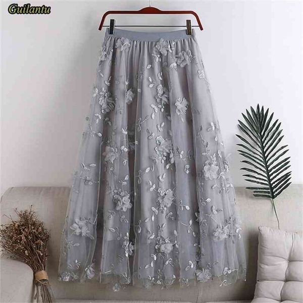 guilantu spring autumn embroidery floral tulle skirt women clothes fashion elastic high waist mesh pink balck long skirts female 210702, Black
guilantu spring autumn embroidery floral tulle skirt women clothes fashion elastic high waist mesh pink balck long skirts female 210702, Black