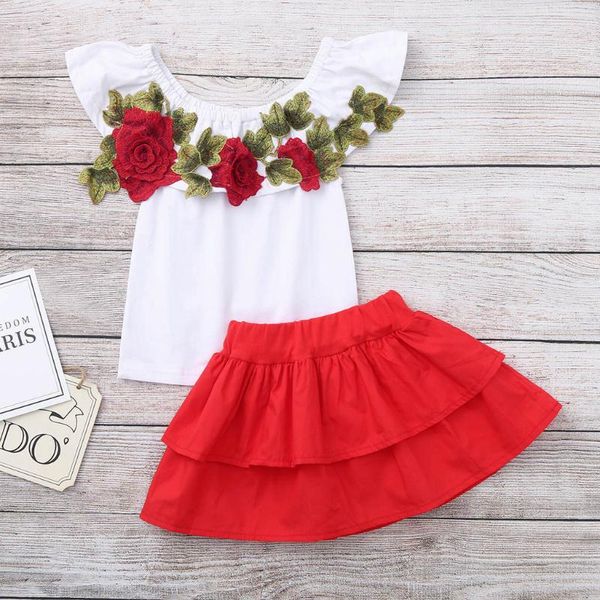 clothing sets 1-5 years toddler baby girls clothes children off shoulder embroidery rose flowers +red tiered skirts summer kids outfits, White
clothing sets 1-5 years toddler baby girls clothes children off shoulder embroidery rose flowers +red tiered skirts summer kids outfits, White