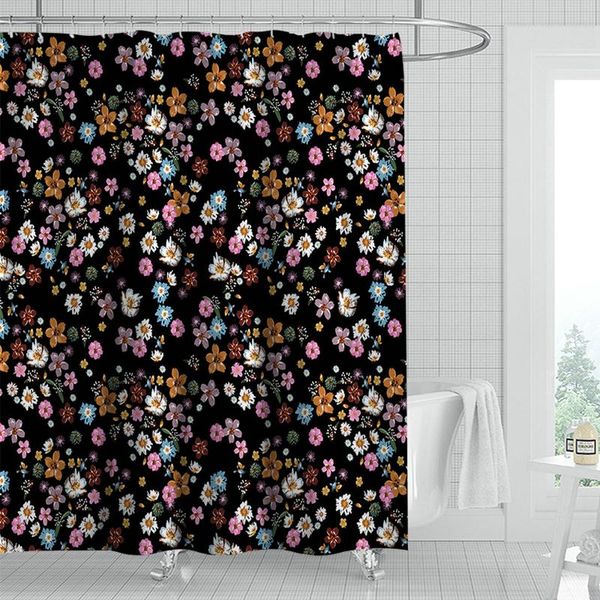 shower curtains black and green floral curtain set with 12 hooks bathroom decoration washable polyester fabric
shower curtains black and green floral curtain set with 12 hooks bathroom decoration washable polyester fabric