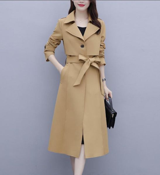 women's trench coats 2021 spring and autumn winter with style fashion long sleeve windbreaker coat, Tan;black
women's trench coats 2021 spring and autumn winter with style fashion long sleeve windbreaker coat, Tan;black