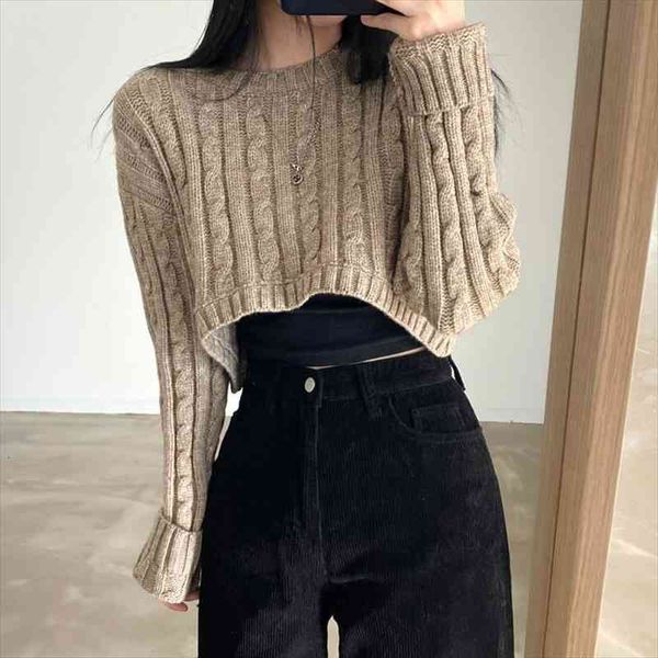 spring short women o neck womens sweater chic knitted female loose solid elegant pullovers office lady casual, White;black
spring short women o neck womens sweater chic knitted female loose solid elegant pullovers office lady casual, White;black