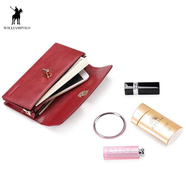 wallets williampolo wallet women long fashion wild genuine leather ladies hand bag phone large capacity shoulder diagonal, Red;black
wallets williampolo wallet women long fashion wild genuine leather ladies hand bag phone large capacity shoulder diagonal, Red;black