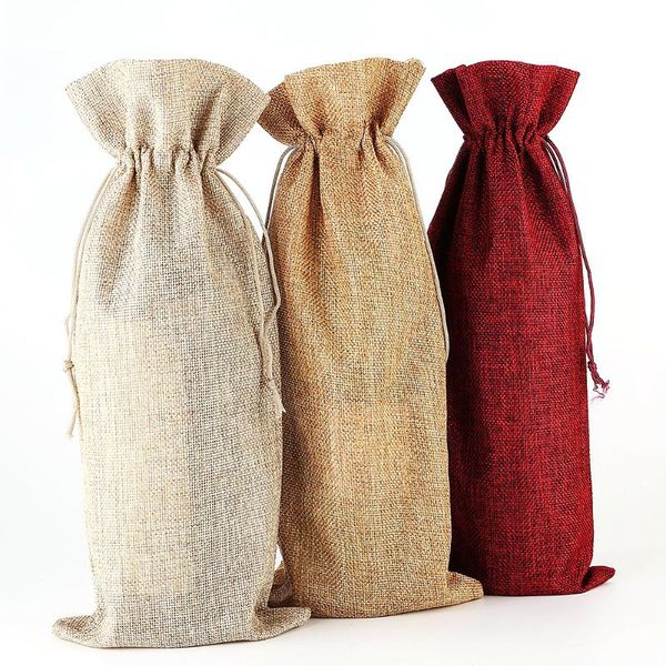 hanging baskets linen champagne wine bag bottle gift bags fruit dust-proof cover with drawstring for home
hanging baskets linen champagne wine bag bottle gift bags fruit dust-proof cover with drawstring for home