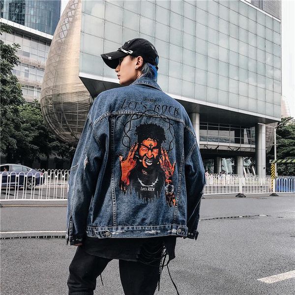 hip hop rapper distressed denim coats men's fashion loose cowboys jackets korean style boys handsome casual jean clothes m-xxl, Black;brown
hip hop rapper distressed denim coats men's fashion loose cowboys jackets korean style boys handsome casual jean clothes m-xxl, Black;brown