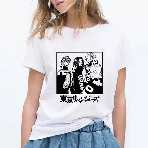 women's t-shirt 2021 anime tokyo revengers t shirt women casual clothing kawaii summer vintage oversized aesthetic female tee, White
women's t-shirt 2021 anime tokyo revengers t shirt women casual clothing kawaii summer vintage oversized aesthetic female tee, White