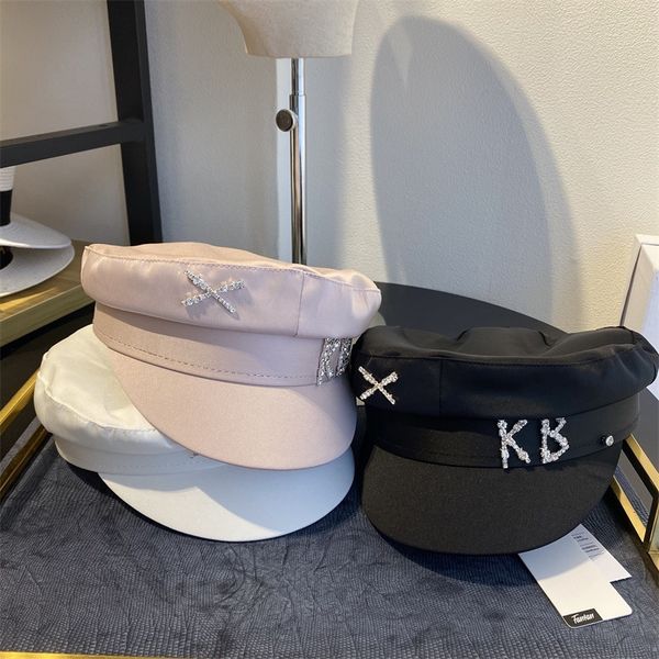 new rb street diamond letter mercerized thin solid navy hat fashion versatile casual signature hat girl zy, Blue;gray
new rb street diamond letter mercerized thin solid navy hat fashion versatile casual signature hat girl zy, Blue;gray