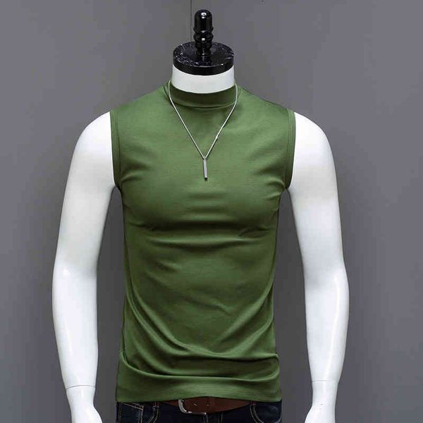 men' tank men half high collar cotton gym clothing summer sleeveless shirts casual singlet solid color vest workout unde, White;black
men' tank men half high collar cotton gym clothing summer sleeveless shirts casual singlet solid color vest workout unde, White;black