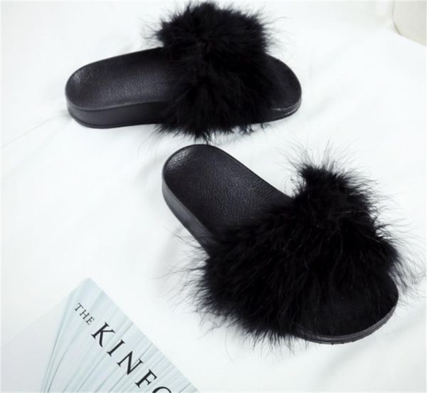 slippers summer women real hair slides female furry casual beach sandals fluffy plush shoes, Black
slippers summer women real hair slides female furry casual beach sandals fluffy plush shoes, Black