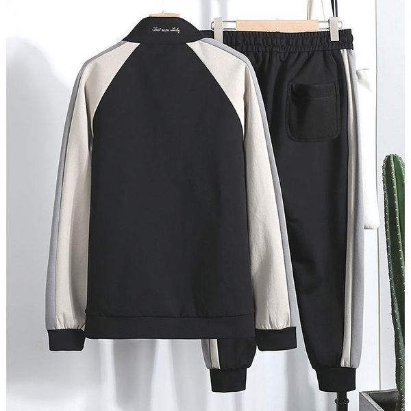 men's tracksuits autumn sweatshirt sweatpants casual sportswear stitching suit fashion two piece, Gray
men's tracksuits autumn sweatshirt sweatpants casual sportswear stitching suit fashion two piece, Gray