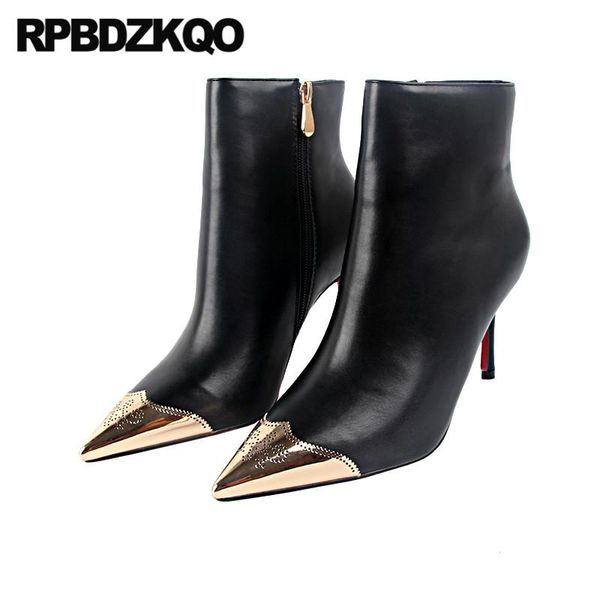 boots metal 10 black fetish thin shoes extreme booties ankle big size stiletto pointed toe women high heel brand side zip
boots metal 10 black fetish thin shoes extreme booties ankle big size stiletto pointed toe women high heel brand side zip