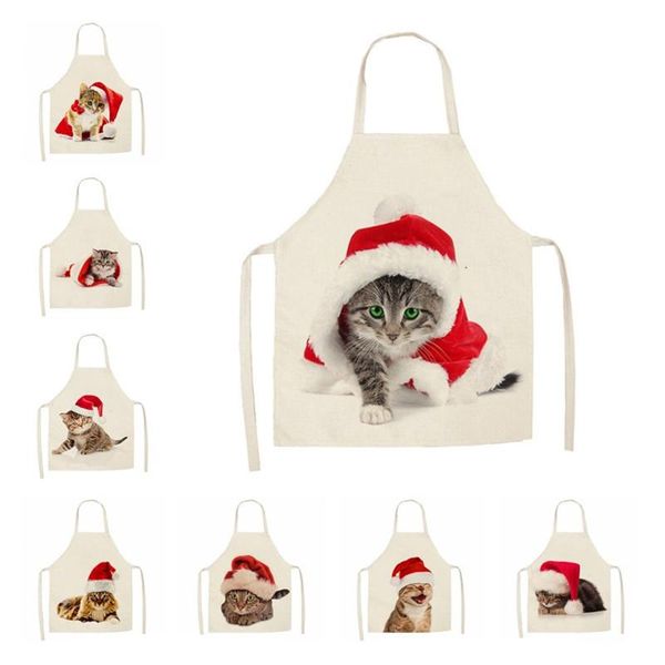 1pcs kitchen apron cat with christmas hat printed sleeveless cotton linen aprons for men women home cleaning tools 55*68cm
1pcs kitchen apron cat with christmas hat printed sleeveless cotton linen aprons for men women home cleaning tools 55*68cm