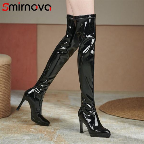 boots smirnova patent leather over the knee women super high heels platform shoes party nightclub woman, Black
boots smirnova patent leather over the knee women super high heels platform shoes party nightclub woman, Black