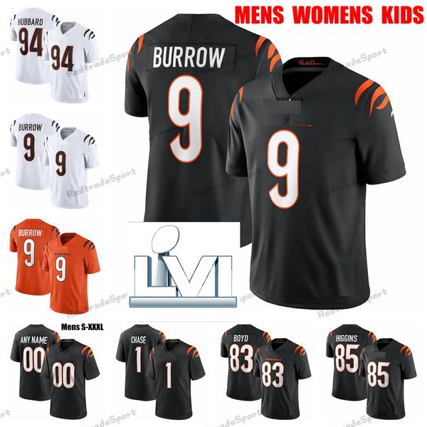 mens super bowls 1 ja'marr chase football jerseys lvi 9 joe burrow 28 mixon 94 sam hubbard 85 tee higgins jersey boyd embroidery white, Black;red
mens super bowls 1 ja'marr chase football jerseys lvi 9 joe burrow 28 mixon 94 sam hubbard 85 tee higgins jersey boyd embroidery white, Black;red