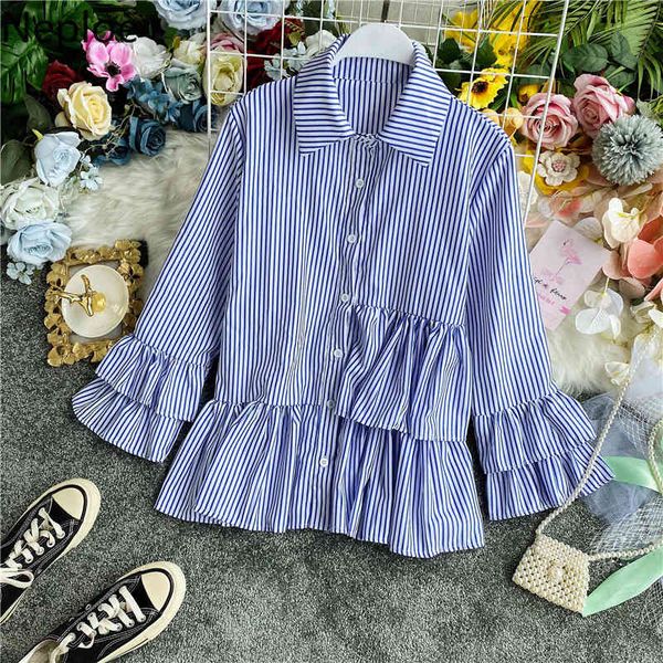 neploe vertical stripes ruffles blouse women fashion single breasted flare sleeve blusa shirts fashion casual female 1c564 210423, White
neploe vertical stripes ruffles blouse women fashion single breasted flare sleeve blusa shirts fashion casual female 1c564 210423, White