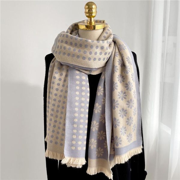 scarves 2021 women autumn winter scarf warm cashmere dot print shawl luxury floral pashmina soft blanket wraps, Blue;gray
scarves 2021 women autumn winter scarf warm cashmere dot print shawl luxury floral pashmina soft blanket wraps, Blue;gray