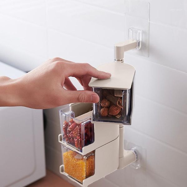 storage bottles & jars multi-layer drawer type seasoning box 360 degree rotating wall mount spice rack condiment containers kitchen tools
storage bottles & jars multi-layer drawer type seasoning box 360 degree rotating wall mount spice rack condiment containers kitchen tools
