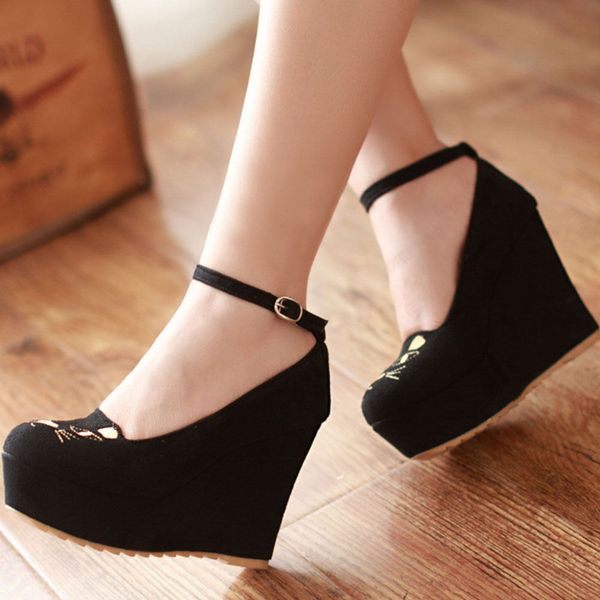 sandals girls flock platform high heels ankle strap wees fashion pumps women party spring shoes woman, Black
sandals girls flock platform high heels ankle strap wees fashion pumps women party spring shoes woman, Black