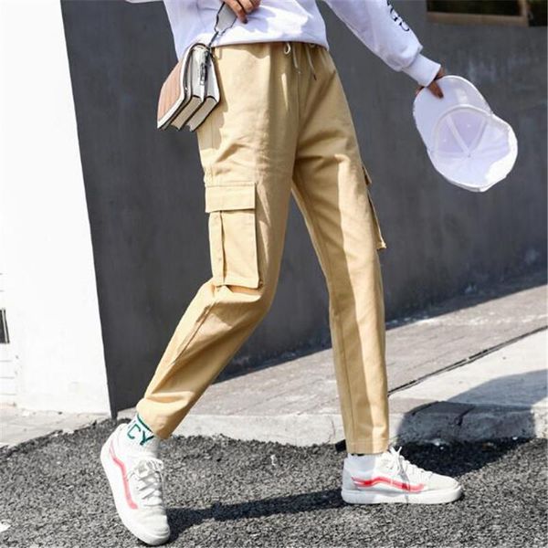women's pants & capris wkoud 2021 solid women cargo fashion loose streetpants hiphop high waist sweatpants candy color trousers p8996, Black;white
women's pants & capris wkoud 2021 solid women cargo fashion loose streetpants hiphop high waist sweatpants candy color trousers p8996, Black;white
