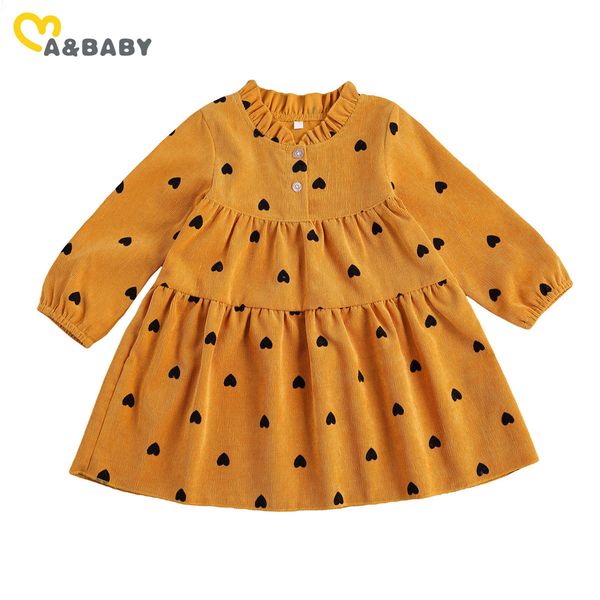 2-7y spring autumn toddler child kid baby girl dress heart print corduroy long sleeve dresses for clothing costumes 210515, Red;yellow
2-7y spring autumn toddler child kid baby girl dress heart print corduroy long sleeve dresses for clothing costumes 210515, Red;yellow