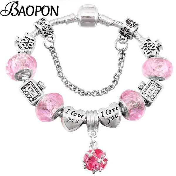 link, chain baopon silver plated charm bracelets for women with nice murano beads original brand bracelet jewelry gift br177, Black
link, chain baopon silver plated charm bracelets for women with nice murano beads original brand bracelet jewelry gift br177, Black