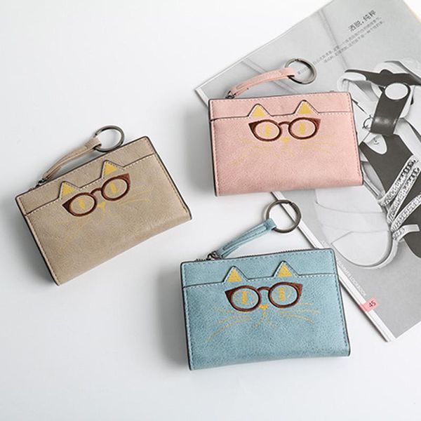 wallets aequeen women short wallet cute cat purse with keyring pu leather cartoon embroidery coin purses girls mini card holder, Red;black
wallets aequeen women short wallet cute cat purse with keyring pu leather cartoon embroidery coin purses girls mini card holder, Red;black