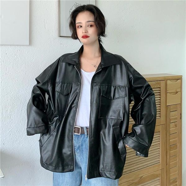 women's jackets spring jacket harajuku female windbreaker y2k clothes leather pockets vintage slim fashion casual, Black;brown
women's jackets spring jacket harajuku female windbreaker y2k clothes leather pockets vintage slim fashion casual, Black;brown